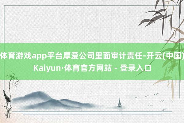 体育游戏app平台厚爱公司里面审计责任-开云(中国)Kaiyun·体育官方网站 - 登录入口