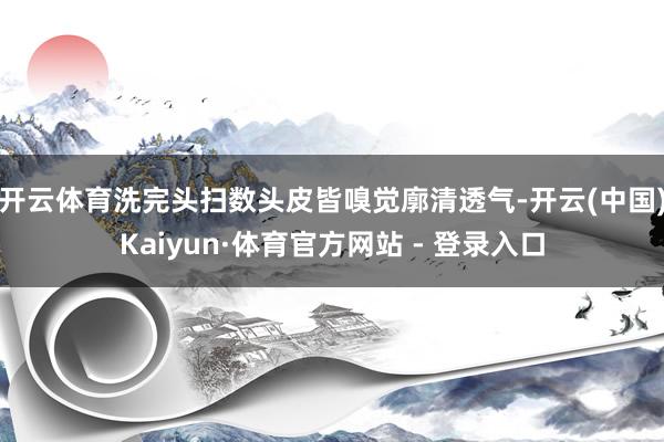 开云体育洗完头扫数头皮皆嗅觉廓清透气-开云(中国)Kaiyun·体育官方网站 - 登录入口